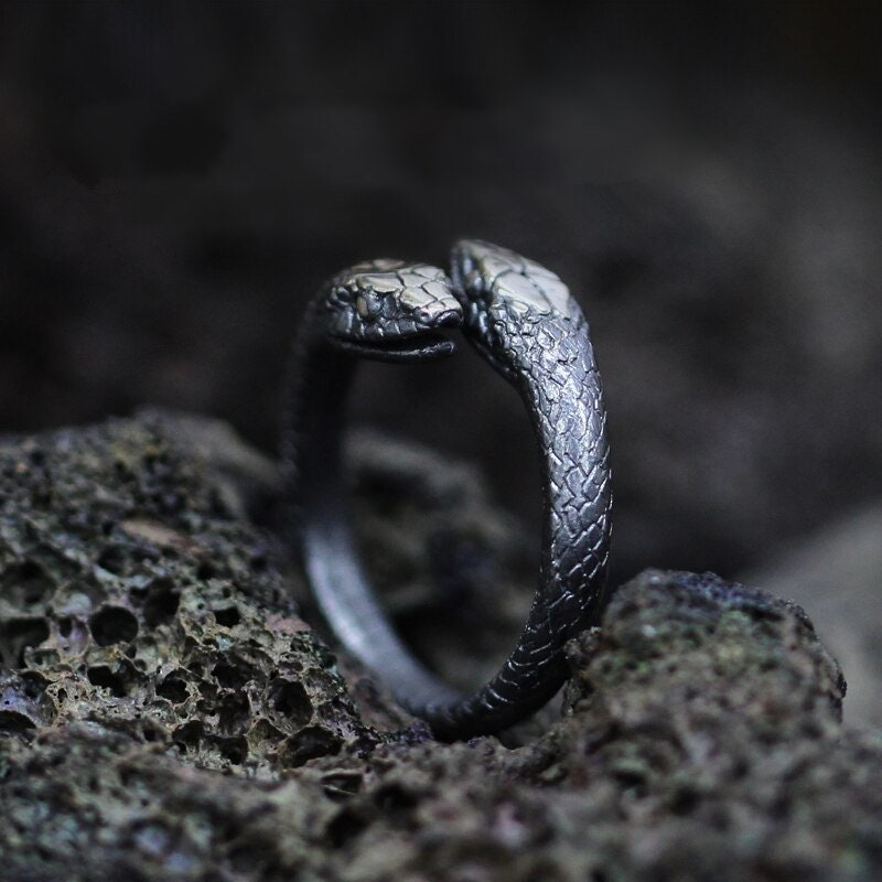 Double snake ring sale