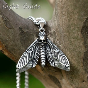 Goth Schmetterling Sterling Silber Totenkopf Halskette – GTHIC