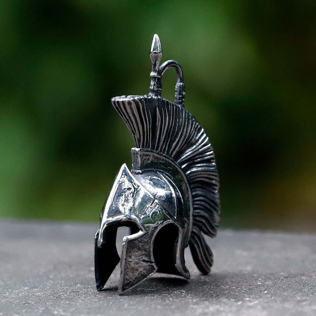 Roman Warrior Armour Helmet Stainless Steel Pendant Necklace - Etsy