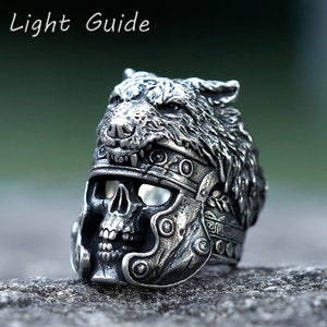 Nordic God of War Viking Warrior Skull Ring – GTHIC