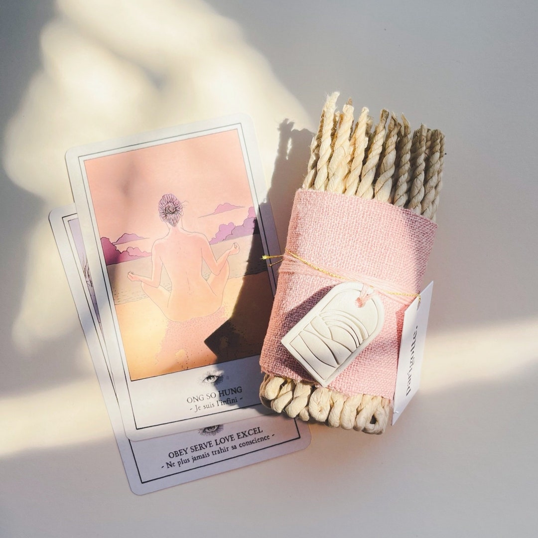 Sandalwood Rope Incenses + Clay Shell Charm - 50 Ropes - 100% Natural ...