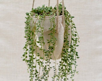 Ceramic Hanging Basket with Drainage for House Plants