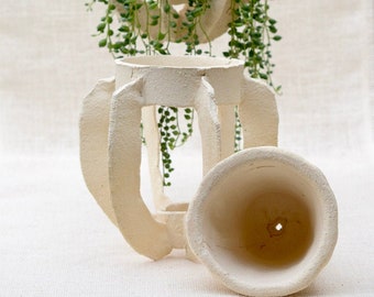 Ceramic Hanging Basket with Drainage for House Plants