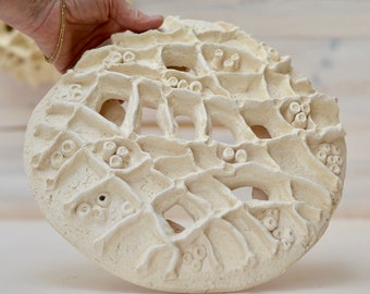 Ceramic Disc Sculptural Wall Art,