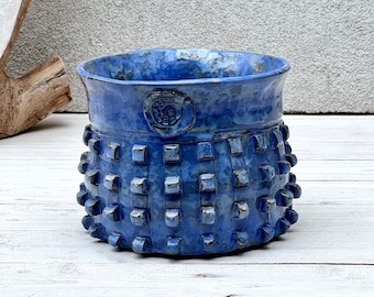 Blue Ceramic Planter Vase