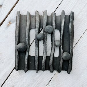 Minimalist Wall Art Smoked Pit Fired Ceramics decor 2