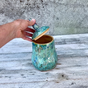 Wheel-Thrown Ceramic Pot with Lid | Handmade Lidded Stoneware Jar | Rustic Kitchen Storage