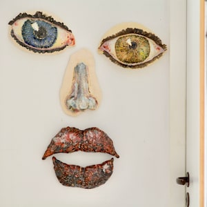 Ceramic Face Wall Hanging Handmade Wall Art