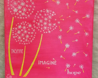 Inspire Imagine Hope painting