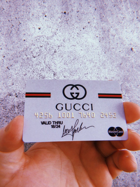 GUCCI card for hypebeast accessories mastercard visa money