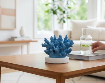 Handgefertigte Moderne Wohnkultur | Polyresin Kunst & Marmor Akzente | Küsten Minimalistisches Design