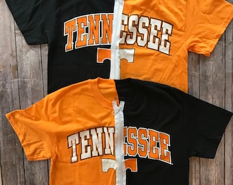 University of Tennessee 1/2 and 1/2 Zipper Top / Volunteers Apparel / Tailgate Apparel / Game Day Shirt / Grad Gift / Vols Tee /