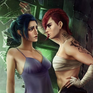 Vi x Caitlyn Poster | Arcane artistic Art Print