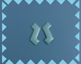 Zig zag geometric blue enamel earings, design blue brilliant jewelry, hipoallergenic silver earings, mini blue enamel hanmade earings