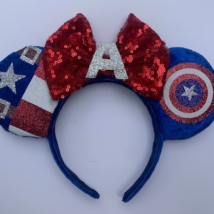 Captain America Mickey Ears | Etsy 