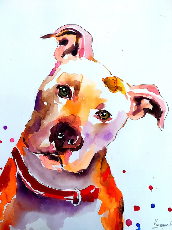 etsy dog portrait painting