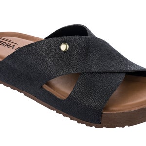 Womens Comfort Birken sandals - Black - Terra & Agua - Made in Brazil - Vegan - Mother&#39;s day gift