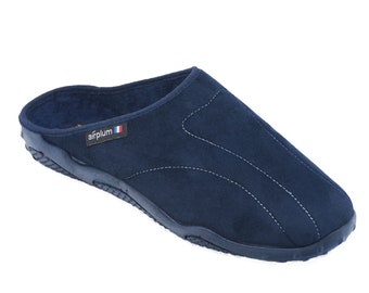 Lightweight Memory Foam Men's slippers - Navy - Dakar  - Made in France - cozy men slippers - father's day gift