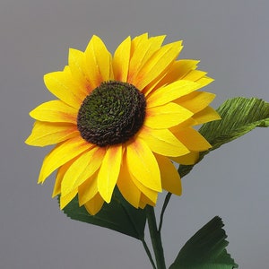 Paper Sunflower | Crepe Flower | Paper Flower Decoration | Party Décor |  Garden Wedding Décor | Paper Anniversary Gift | Paper Bouquet