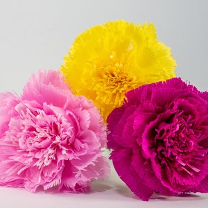 Garofano di carta / Fiori di crespo / Decorazioni di fiori di carta / Decorazioni per feste floreali / Decorazioni per matrimoni in giardino / Regalo di anniversario / Bouquet di carta
