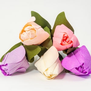 Papiertulpen | Papierblumen-Dekorationen | Krepp Blumen | Blumen-Party-Dekor | Garten-Hochzeits-Dekor | Papierstrauß | Event Papier Dekoration