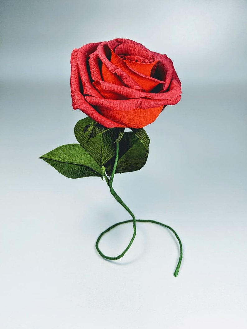 Home and Event Decor Single Stem Crepe Paper Rose