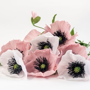 Paper Poppy & Bud / Decorazione per la casa e gli eventi