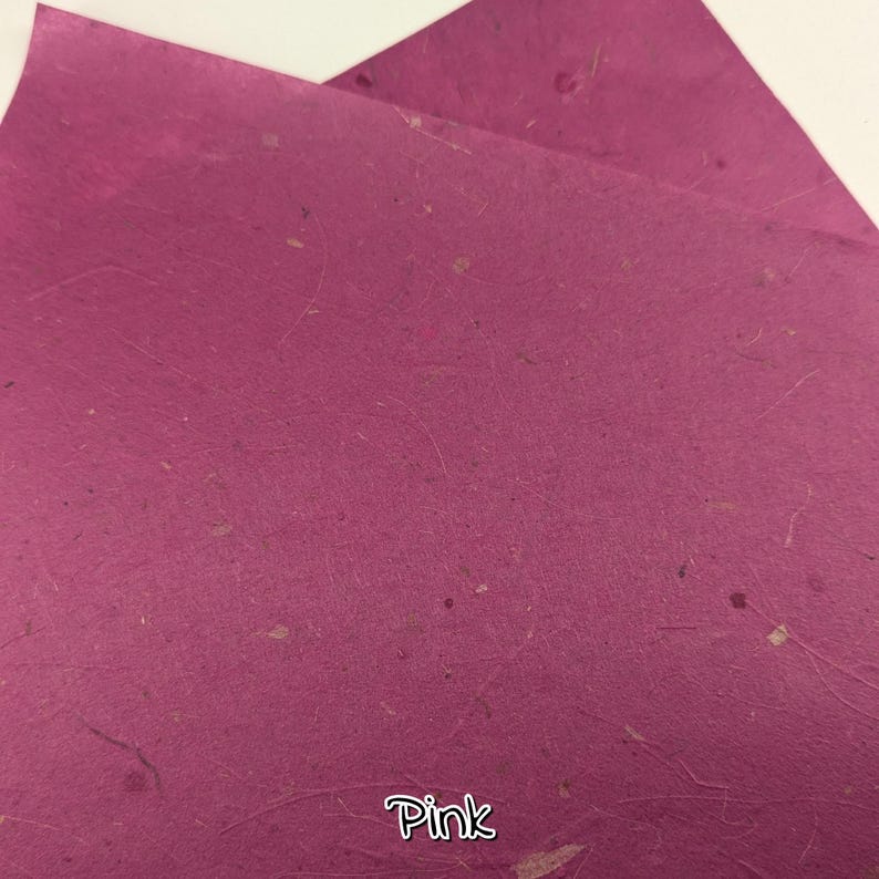 Banana Fiber Paper: Handmade Mulberry Base (40-50gsm) A4 / 8.2''x11.6'' / 21cmx29cm Pink