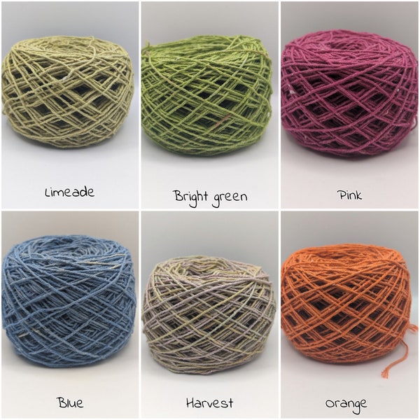 SOFT PINEAPPLE YARN, sold in meters, natural yarn, raw spun, fingering weight, pictures are for color refence only.