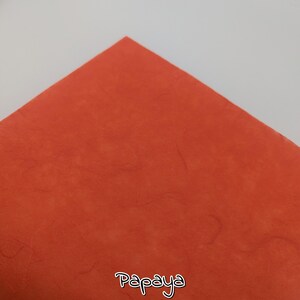 MULBERRY SILK PAPER; for Scrap booking and journals A4 / 8.2''x11.6'' / 21cmx29cm Papaya