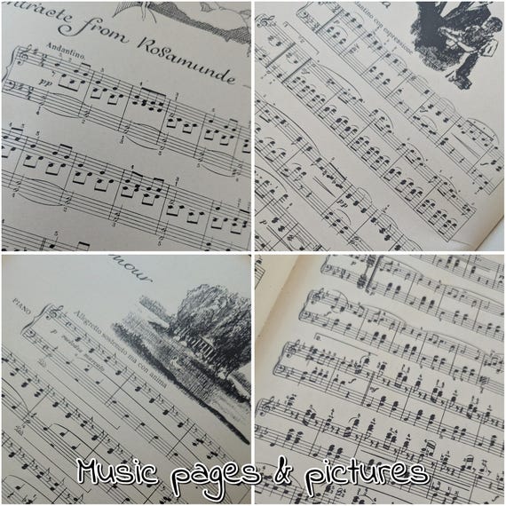 Carta Vintage A Tema Musicale Per Scrapbooking, 24 Fogli 15x15 Cm, Con Note E Spartiti, Design Invecchiato Su Un Lato, Per Diario E Biglietti
