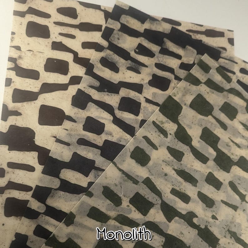 BATIK LOKTA PAPER: Handmade Waxed Sheets for Scrapbooking and journals A4 / 8.2''x11.6'' / 21cmx29cm image 19