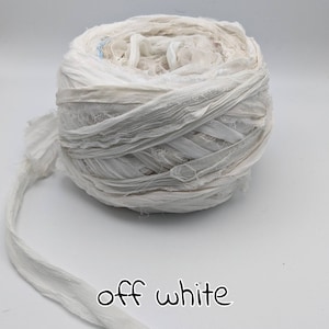 CHIFFON RIBBON More colours, 10 metre lengths  recycled and reclaimed   pictures are for color reference only.