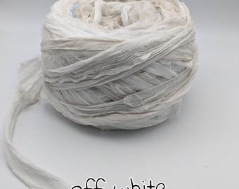 CHIFFON RIBBON More colours, 10 metre lengths  recycled and reclaimed   pictures are for color reference only.