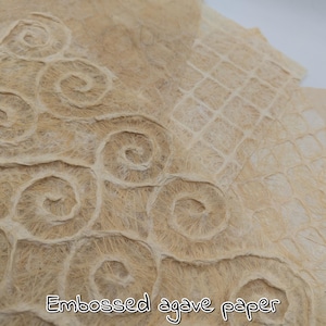 タイ産アガベ紙、ハンドメイド：スクラップブック＆ジャーナルファイバーアート A4 / 8.2''x11.6'' / 21cmx29cm