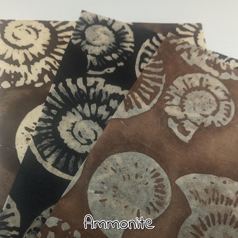 BATIK LOKTA PAPER: Handmade Waxed Sheets for Scrapbooking and journals A4 / 8.2''x11.6'' / 21cmx29cm image 17