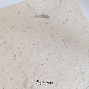 Banana Fiber Paper: Handmade Mulberry Base (40-50gsm) A4 / 8.2''x11.6'' / 21cmx29cm Cream