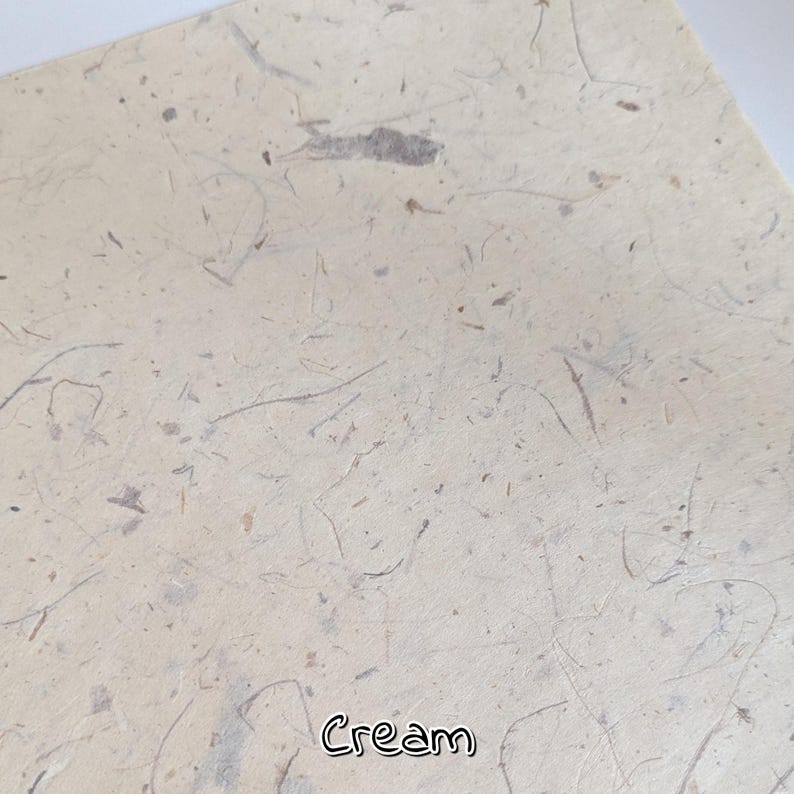 Banana Fiber Paper: Handmade Mulberry Base (40-50gsm) A4 / 8.2''x11.6'' / 21cmx29cm Cream
