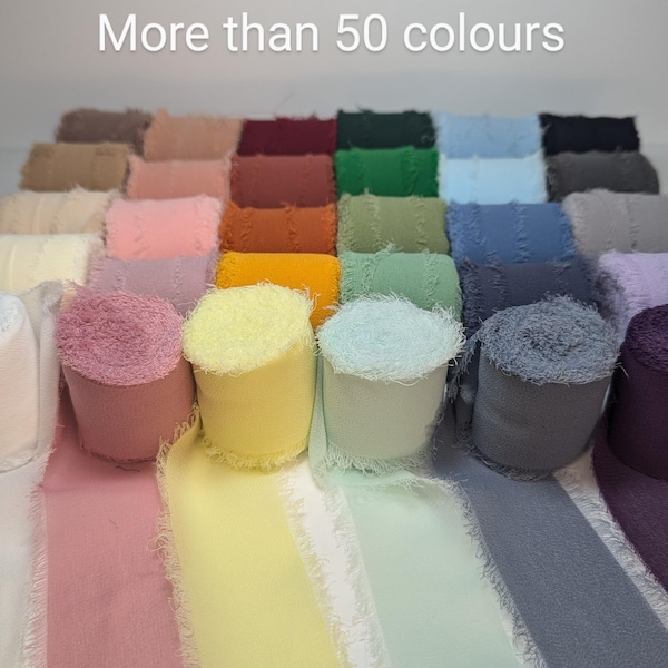 LUXURY CHIFFON RIBBON; Delicate, sheer for Weddings, flowers, crafts, gender reveal.  (Sold by Meter)