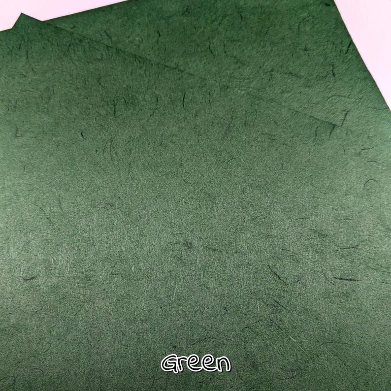Banana Fiber Paper: Handmade Mulberry Base (40-50gsm) A4 / 8.2''x11.6'' / 21cmx29cm Green