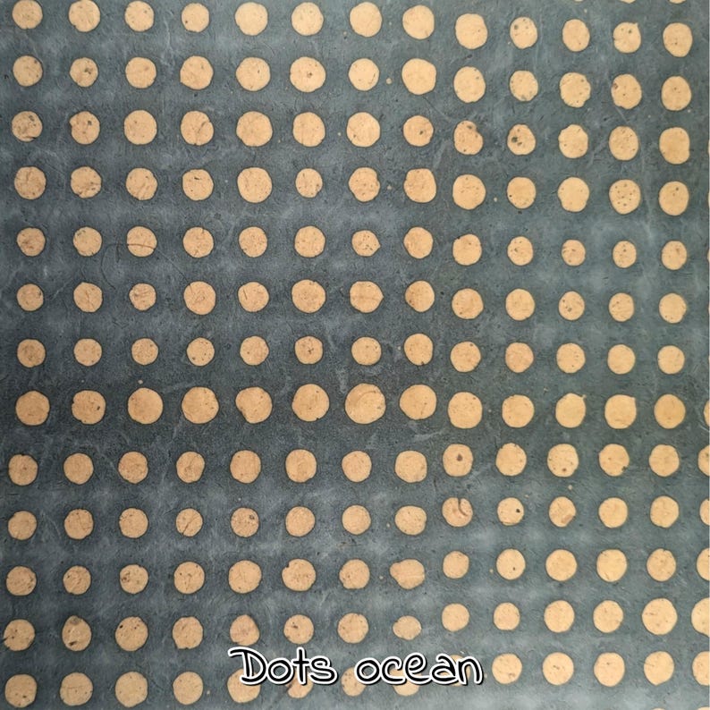 BATIK LOKTA PAPER: Handmade Waxed Sheets for Scrapbooking and journals A4 / 8.2''x11.6'' / 21cmx29cm Dots ocean