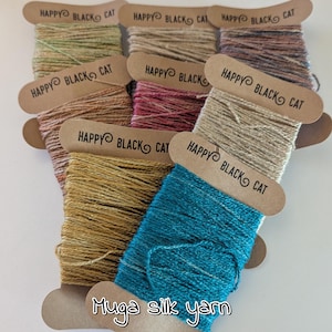 MUGA SILK 2ply, Dyed, sold per meter, beautiful and unique. lustrous sheen, pictures are for color reference only.