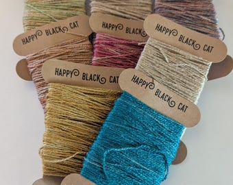 MUGA SILK 2ply, Dyed, sold per meter, beautiful and unique. lustrous sheen, pictures are for color reference only.