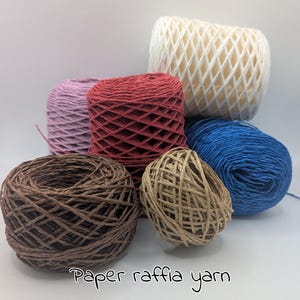 Nastro in FILATO DI RAFIA DI CARTA, riciclabile. Le immagini sono solo a scopo illustrativo sui colori.