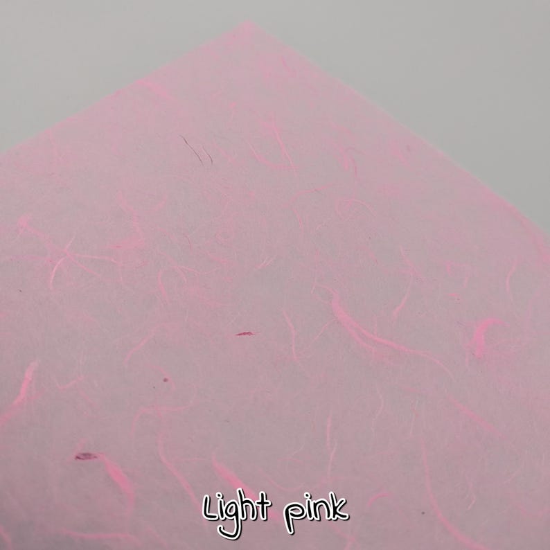 MULBERRY SILK PAPER; for Scrap booking and journals A4 / 8.2''x11.6'' / 21cmx29cm Light pink