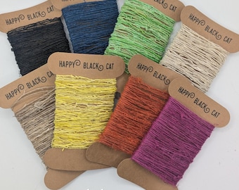 HEMP YARN DYED: Vegan-Friendly, Strong Fiber for Weaving & Jewelry