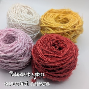 HILO DE FIBRA DE PLÁTANO, hecho a mano: Tejido Reciclado y Artes de Fibra