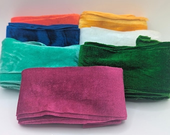 VELVET RIBBON, RECLAIMED: Wide Velour Fabric for Fiber Arts