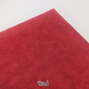 MULBERRY SILK PAPER; for Scrap booking and journals A4 / 8.2''x11.6'' / 21cmx29cm Red