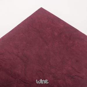 MULBERRY SILK PAPER; for Scrap booking and journals A4 / 8.2''x11.6'' / 21cmx29cm Wine
